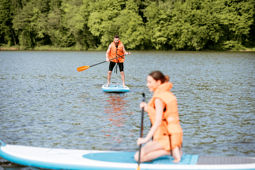 Paddle boarding lake windermere